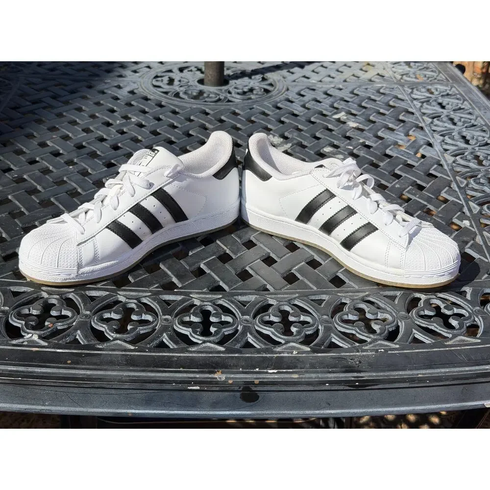 Adidas Superstar Originals White Black Leather Low Top Sneakers B42369 NWOT 2016